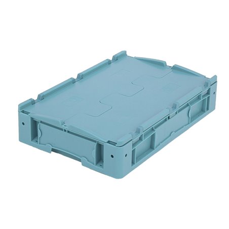 Bito Kleinladungsträger KLTD mit Deckel / KLTD64120D L600xB400xH120 mm, türkis