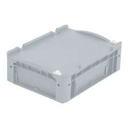 Bito Eurostapelbehälter XL Set / XL 43121ASDV Auflagedeckel mit Verschluss L400xB300H138 mm, grau