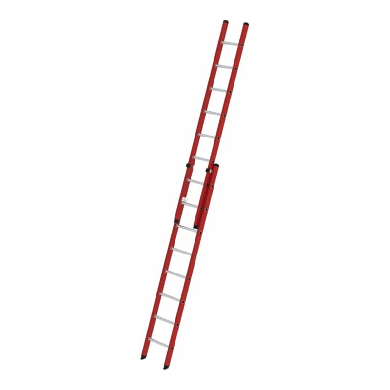 MUNK Kunststoff-Schiebe/Seilzugleiter 2-teilig 2 x 8 Sprossen
