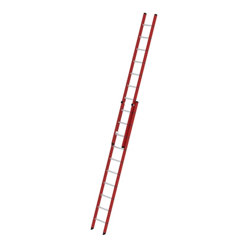 MUNK Kunststoff-Schiebe/Seilzugleiter 2-teilig 2 x 10 Sprossen