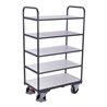 VARIOfit ESD Etagenwagen hoch 5 Ladeflächen 1.000 x 600 mm