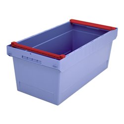 Bito Mehrwegbehälter mit Deckel/Bügel/Kufe / MBB84321 L800xB400xH323 mm, taubenblau