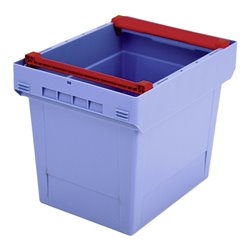 Bito Mehrwegbehälter mit Deckel/Bügel/Kufe / MBB43321 L400xB300xH323 mm, taubenblau