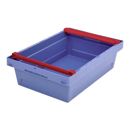 Bito Mehrwegbehälter mit Deckel/Bügel/Kufe / MBB64171 L600xB400xH173 mm, taubenblau