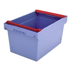 Bito Mehrwegbehälter mit Deckel/Bügel/Kufe / MBB64321 L600xB400xH323 mm, taubenblau