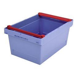 Bito Mehrwegbehälter mit Deckel/Bügel/Kufe / MBB64271 L600xB400xH273 mm, taubenblau