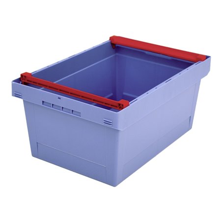 Bito Mehrwegbehälter mit Deckel/Bügel/Kufe / MBB64271 L600xB400xH273 mm, taubenblau