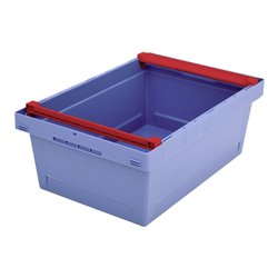 Bito Mehrwegbehälter mit Deckel/Bügel/Kufe / MBB64221 L600xB400xH223 mm, taubenblau