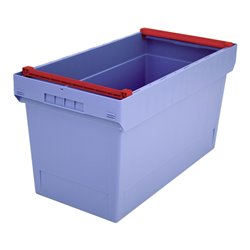 Bito Mehrwegbehälter mit Deckel/Bügel/Kufe / MBB84421 L800xB400xH423 mm, taubenblau