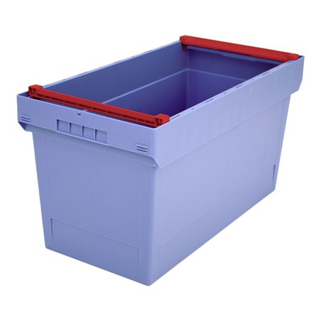 Bito Mehrwegbehälter mit Deckel/Bügel/Kufe / MBB84421 L800xB400xH423 mm, taubenblau