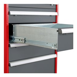 STIER Schubladenschrank mit 8 Schubladen BxTxH 700x575x1220 mm rot/anthrazitgrau