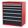 STIER Schubladenschrank mit 7 Schubladen BxTxH 900x575x1020 mm rot/anthrazitgrau