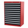 STIER Schubladenschrank mit 11 Schubladen BxTxH 900x575x1220 mm rot/anthrazitgrau