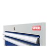 STIER Schubladenschrank mit 7 Schubladen BxTxH 600x575x1020 mm lichtgrau/enzianblau