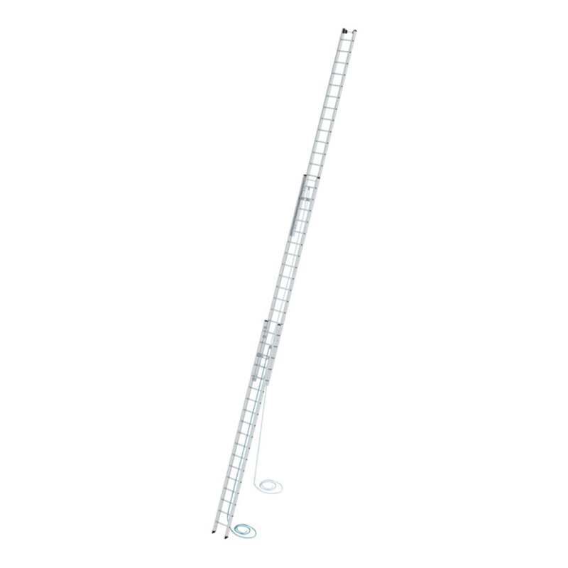 MUNK Aluminium-Seilzugleiter 3-teilig 3 x 18 Sprossen