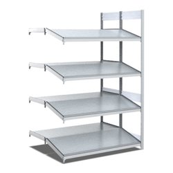 Bito Bereitstellregal gerade/schräg L1008xH2000xT1050 mm, Anbaufeld verzinkt