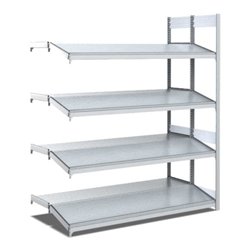 Bito Bereitstellregal gerade/schräg L1308xH2000xT850 mm, Anbaufeld verzinkt