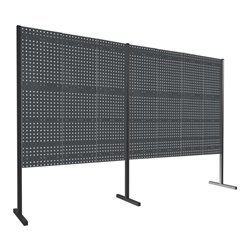 Kappes Trennwand RasterPlan Doppelfeld 180° H1500 mm RAL 7016 Ausstattung 2 LP