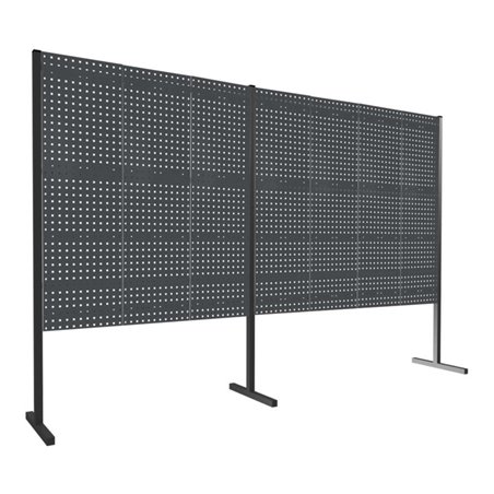 Kappes Trennwand RasterPlan Doppelfeld 180° H1500 mm RAL 7016 Ausstattung 2 LP