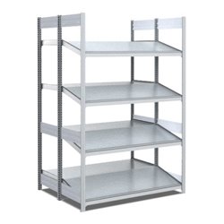 Bito Bereitstellregal gerade/schräg L1058xH2000xT1050 mm, Grundfeld verzinkt