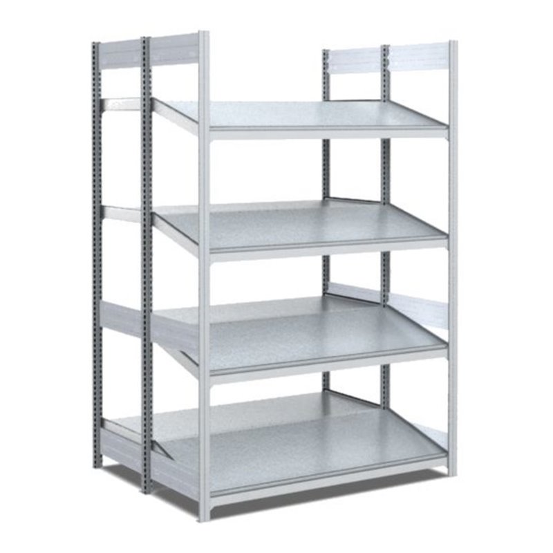 Bito Bereitstellregal gerade/schräg L1058xH2000xT1050 mm, Grundfeld verzinkt