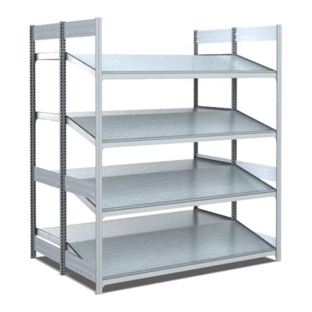 Bito Bereitstellregal gerade/schräg L1358xH2000xT1250 mm, Grundfeld verzinkt