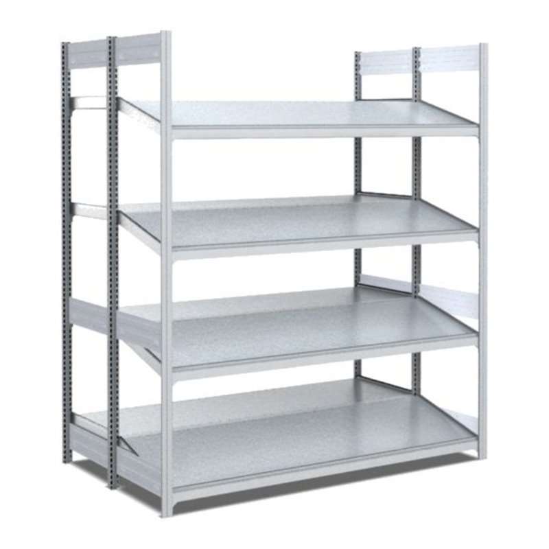 Bito Bereitstellregal gerade/schräg L1358xH2000xT1050 mm, Grundfeld verzinkt