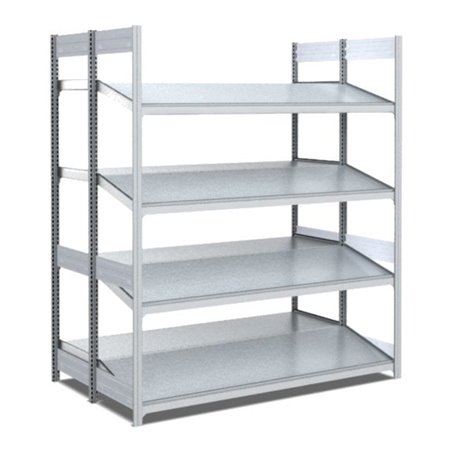 Bito Bereitstellregal gerade/schräg L1358xH2000xT1050 mm, Grundfeld verzinkt