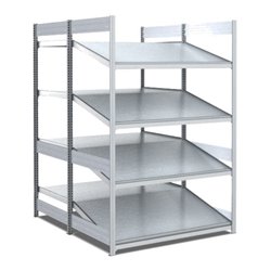 Bito Bereitstellregal gerade/schräg L1058xH2000xT1650 mm, Grundfeld verzinkt