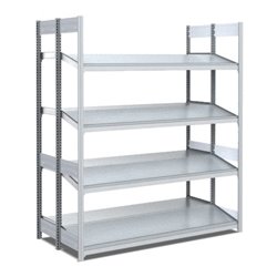 Bito Bereitstellregal gerade/schräg L1358xH2000xT850 mm, Grundfeld verzinkt