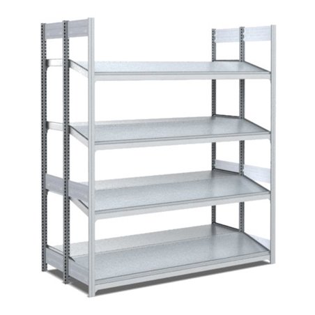 Bito Bereitstellregal gerade/schräg L1358xH2000xT850 mm, Grundfeld verzinkt