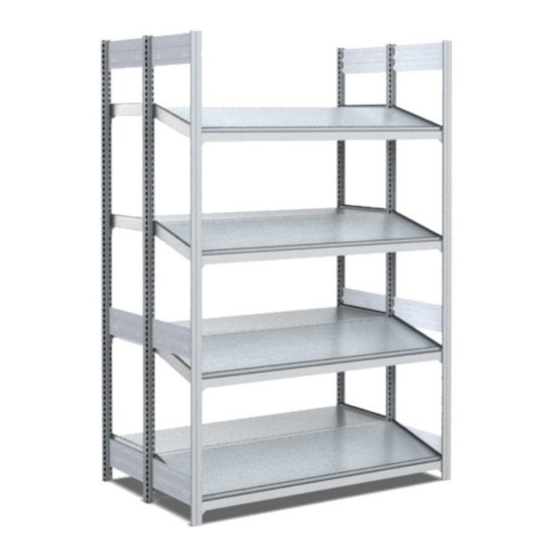 Bito Bereitstellregal gerade/schräg L1058xH2000xT850 mm, Grundfeld verzinkt