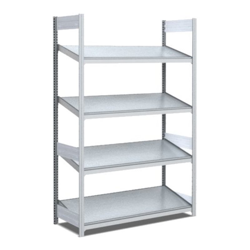 Bito Bereitstellregal schräg L1058xH2000xT524 mm, Grundfeld verzinkt