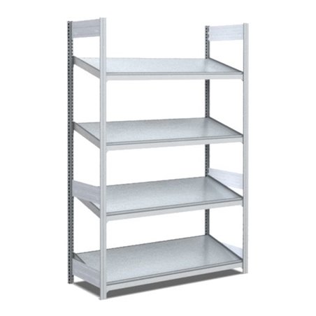 Bito Bereitstellregal schräg L1058xH2000xT524 mm, Grundfeld verzinkt