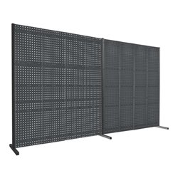 Kappes Trennwand RasterPlan Doppelfeld 180° H2000 mm RAL 7016 Ausstattung 3 LP/SP