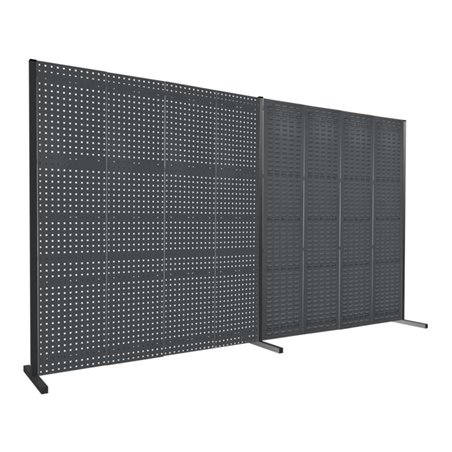 Kappes Trennwand RasterPlan Doppelfeld 180° H2000 mm RAL 7016 Ausstattung 3 LP/SP