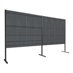 Kappes Trennwand RasterPlan Doppelfeld 180° H1500 mm RAL 7016 Ausstattung 3 LP/SP