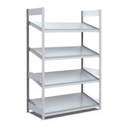 Bito Bereitstellregal schräg L1058xH2000xT624 mm, Grundfeld verzinkt