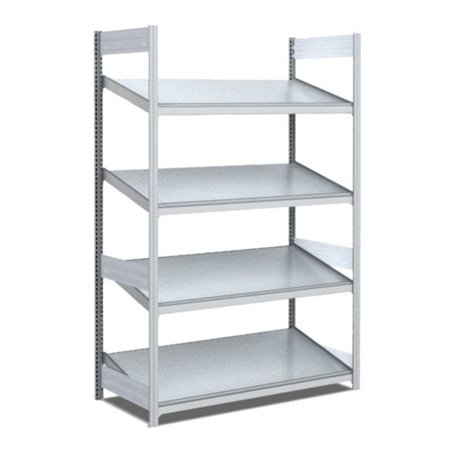 Bito Bereitstellregal schräg L1058xH2000xT624 mm, Grundfeld verzinkt