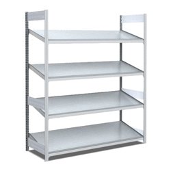 Bito Bereitstellregal schräg L1358xH2000xT624 mm, Grundfeld verzinkt