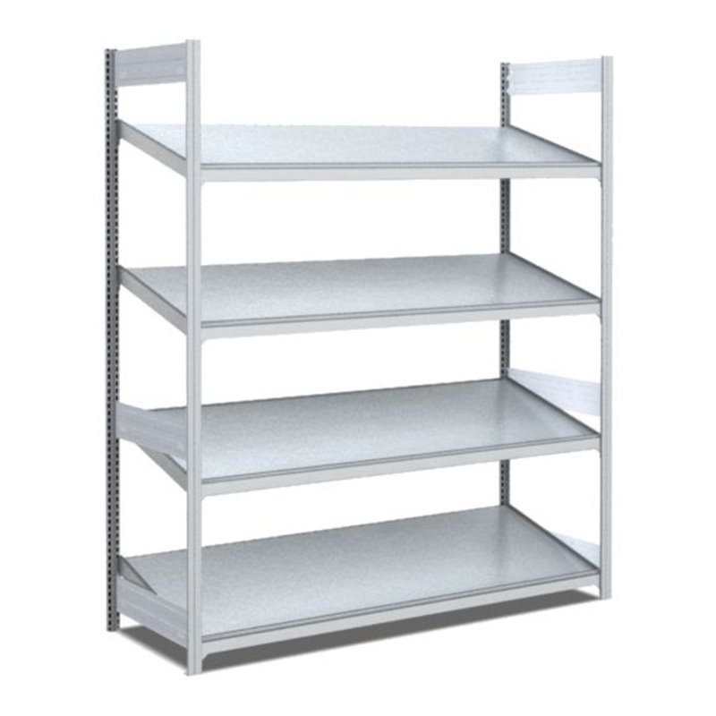 Bito Bereitstellregal schräg L1358xH2000xT624 mm, Grundfeld verzinkt