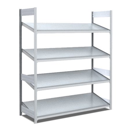 Bito Bereitstellregal schräg L1358xH2000xT624 mm, Grundfeld verzinkt