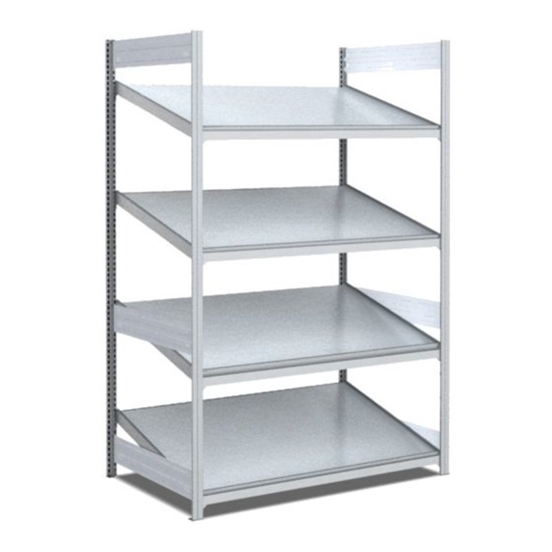 Bito Bereitstellregal schräg L1058xH2000xT824 mm, Grundfeld verzinkt