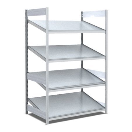 Bito Bereitstellregal schräg L1058xH2000xT824 mm, Grundfeld verzinkt