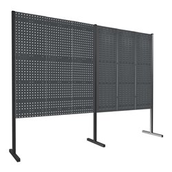 Kappes Trennwand RasterPlan Doppelfeld 180° H1500 mm RAL 7016 Ausstattung 1 LP/SP