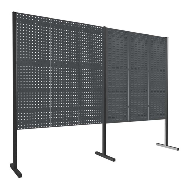 Kappes Trennwand RasterPlan Doppelfeld 180° H1500 mm RAL 7016 Ausstattung 1 LP/SP