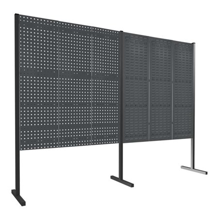 Kappes Trennwand RasterPlan Doppelfeld 180° H1500 mm RAL 7016 Ausstattung 1 LP/SP