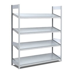 Bito Bereitstellregal schräg L1358xH2000xT524 mm, Grundfeld verzinkt