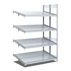 Bito Bereitstellregal schräg/schräg L1008xH2000xT850 mm, Anbaufeld verzinkt