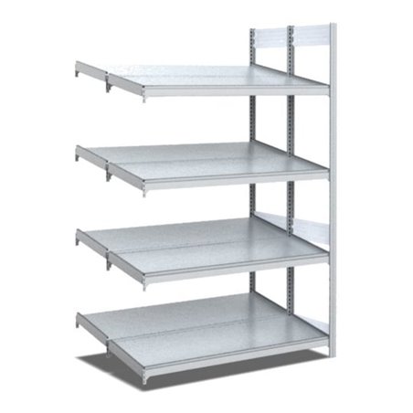 Bito Bereitstellregal schräg/schräg L1008xH2000xT850 mm, Anbaufeld verzinkt